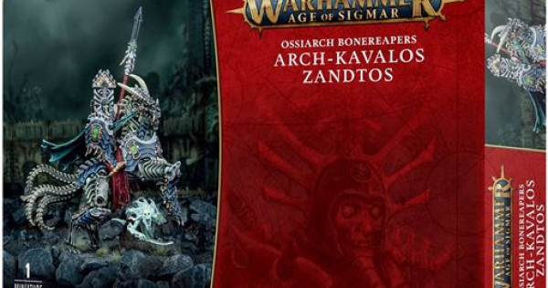 Warhammer AoS Ossiarch Bonereapers Arch-Kavalos Zandtos Dark Lance Of Ossia Miniature